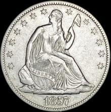 1857-O Silver Half Dollar CLOSELY UNCIRCULATED