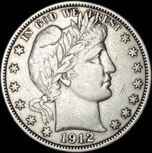 1912 Silver Half Dollar Barber NEARLY UNCIRCULATED