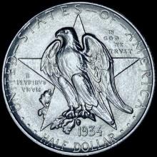 1934 Texas Independence Centennial Half Dollar GEM BU