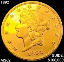 1892 $20 Gold Double Eagle UNCIRCULATED