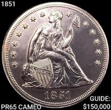 1851 Seated Liberty Dollar GEM PROOF CAM