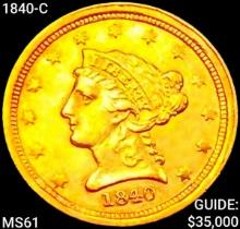 1840-C $2.50 Gold Quarter Eagle UNCIRCULATED