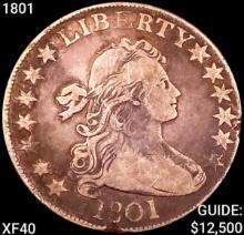 1801 Draped Bust Half Dollar NEARLY UNCIRCULATED
