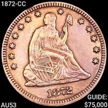 1872-CC Seated Liberty Quarter CLOSELY UNCIRCULATED
