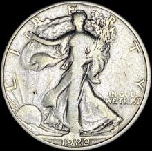 1920-S Silver Half Dollar Walking Liberty LIGHTLY CIRCULATED