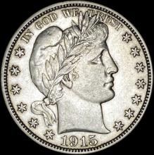 1915-D Silver Barber Half Dollar CLOSELY UNCIRCULATED