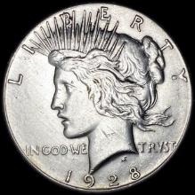 1928 Silver Peace Dollar CLOSELY UNCIRCULATED