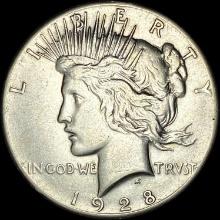 1928 Silver Peace Dollar CLOSELY UNCIRCULATED