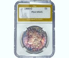 1900-O Morgan Silver Dollar PGA MS65