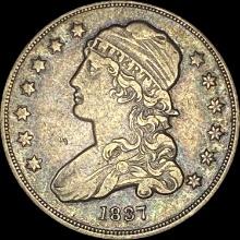 1837 Capped Bust Silver Quarter NEARLY UNCIRCULATED