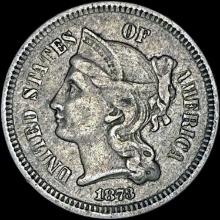 1873 Nickel Three-Cent Piece LIGHTLY CIRCULATED