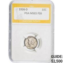 1926-D Mercury Dime PGA FSB MS65
