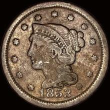 1853 Braided Hair Large Cent NICELY CIRCULATED