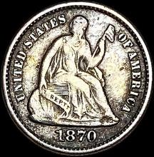 1870 Seated Liberty Half Dime CLOSELY UNCIRCULATED