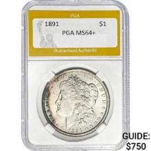 1891 Morgan Dollar PGA MS64+ SILVER