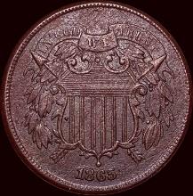 1865 Copper 2 Cents CLOSELY UNCIRCULATED