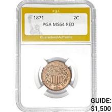 1871 2C PGA MS64 RED