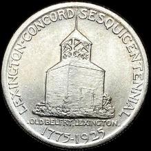 1925 Silver Lexington-Concord Half Dollar UNCIRCULATED