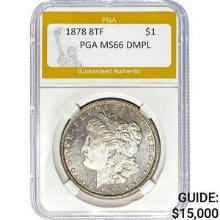 1878 8TF Morgan Dollar PGA MS66 DMPL SILVER