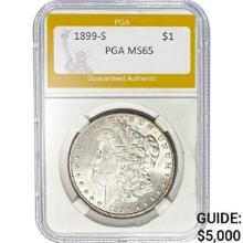 1899-S Morgan Dollar PGA MS65 SILVER