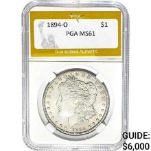 1894-O Morgan Dollar PGA MS61 SILVER