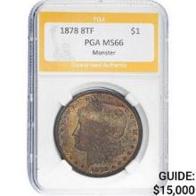 1878 8TF Morgan Dollar PGA MS66 Monster