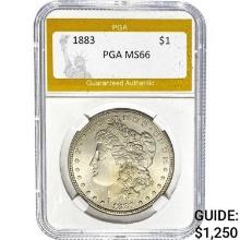 1883 Morgan Silver Dollar PGA MS66
