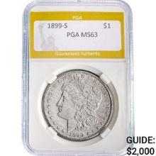 1899-S Morgan Dollar PGA MS63 SILVER