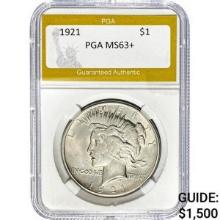 1921 Peace Dollar MS63+ SILVER