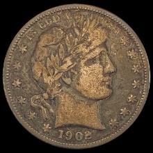1902 Barber Half Dollar LIGHTLY CIRCULATED