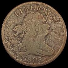 1803 Draped Bust Half Cent NICELY CIRCULATED