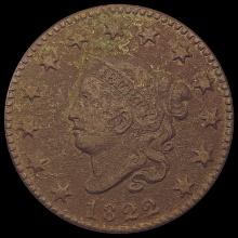 1822 Coronet Head Large Cent CLOSELY UNCIRCULATED