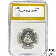 1883 25C Seated Liberty Quarter PR66+ DCAM