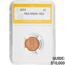 1873 1C Indian Head PGA MS64+ RED