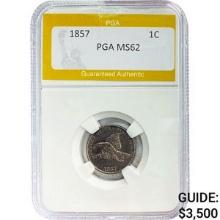 1857 Flying Eagle Cent PGA MS62