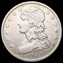 1834 Capped Bust Quarter NEARLY UNCIRCULATED