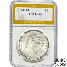 1880-CC Morgan Silver Dollar PGA MS66