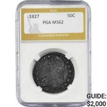 1827 Capped Bust Half Dollar PGA MS62
