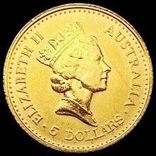1990 1990 Australia 1/20oz Gold Kangaroo GEM PROOF GEM PROOF