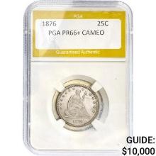 1876 25C Seated Liberty PGA PR66+ CAMEO