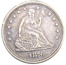 1876-S Seated Liberty Quarter