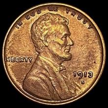1913-S Lincoln Wheat Cent CHOICE AU CHOICE AU