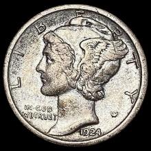 1924-S Mercury Dime LIGHTLY CIRCULATED
