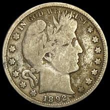 1892 Barber Half Dollar NICELY CIRCULATED