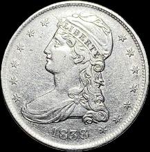 1838 Capped Bust Half Dollar NEARLY UNCIRCULATED