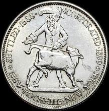 1938 Silver New Rochelle Half Dollar CLOSELY UNCIRCULATED