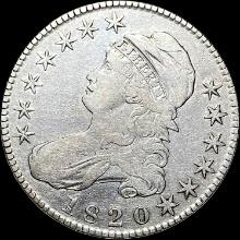 1820 Capped Bust Half Dollar NEARLY UNCIRCULATED