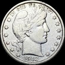 1912-D Silver Half Dollar (Barber) LIGHTLY CIRCULATED