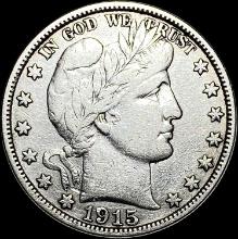 1915-S Silver Barber Half Dollar LIGHTLY CIRCULATED