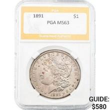 1891 Morgan Silver Dollar PGA MS63